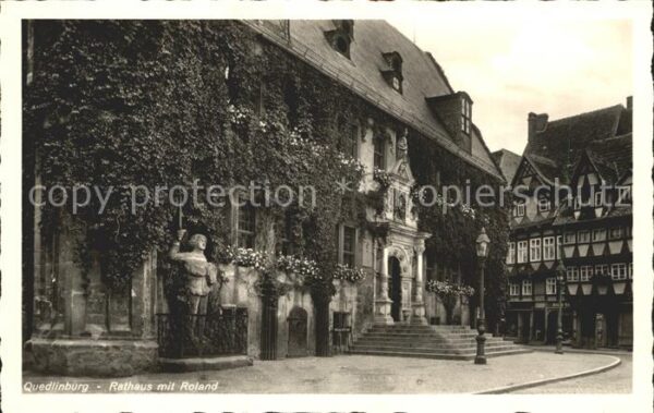 Quedlinburg Rathaus mit Roland