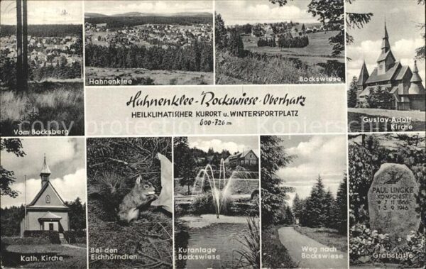 Hahnenklee-Bockswiese Harz Bocksberg Bockswiese Gustav Adolf Kirch