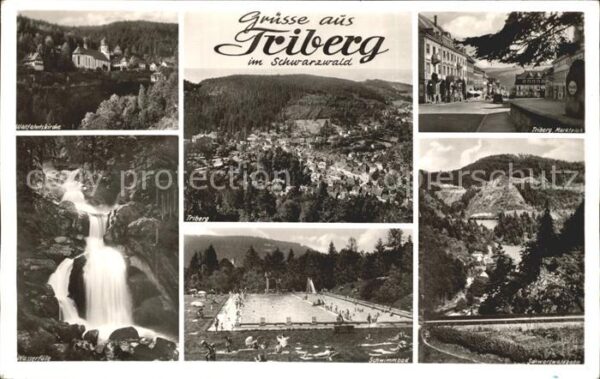Triberg Schwarzwald Wallfahrtskirche Total Marktplatz Wasse