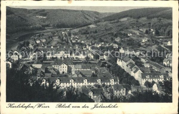 Karlshafen Bad Blick von der Juliushöhe