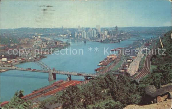 Pittsburg Pennsylvania The Golden Triangle and miles of surrou