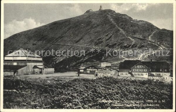 Riesengebirge Krkonose Karkonosze mit Schneekoppe Schlesierhaus und Riese