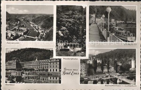 Bad Ems Lahn abwärts Malbergbahn Lahnpartie Kur