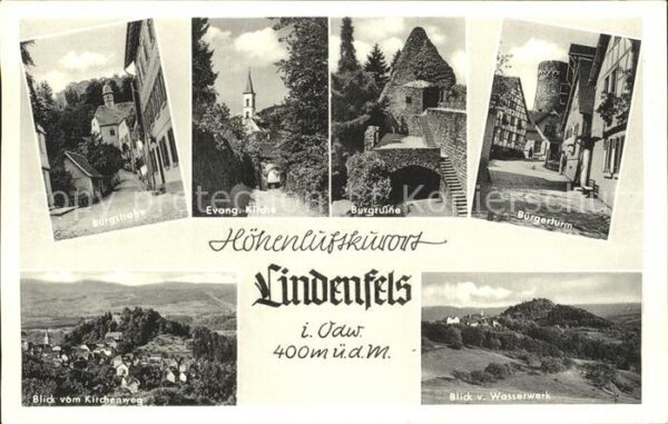 Lindenfels Odenwald Burgstrasse Ev Kirche Burgruine Bürgert