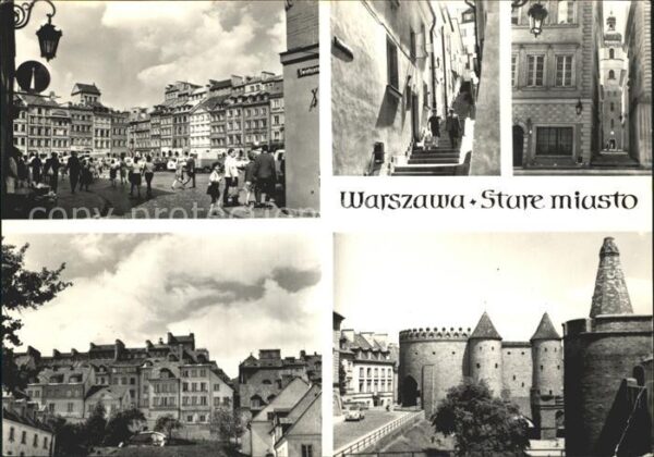 Warszawa Rynek Starego Miasta Domy na skarpie st