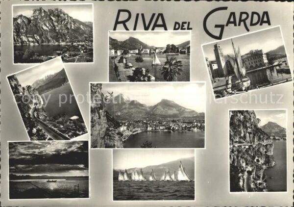 Riva del Garda Gardasee Promenade Hafen Strasse Bootsp