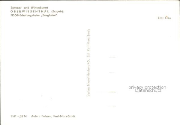 Oberwiesenthal Erzgebirge FDGB Erholungsheim Bergheim – Bild 2