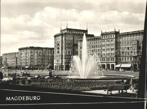 Magdeburg Wilhelm Pieck Allee Springbrunnen