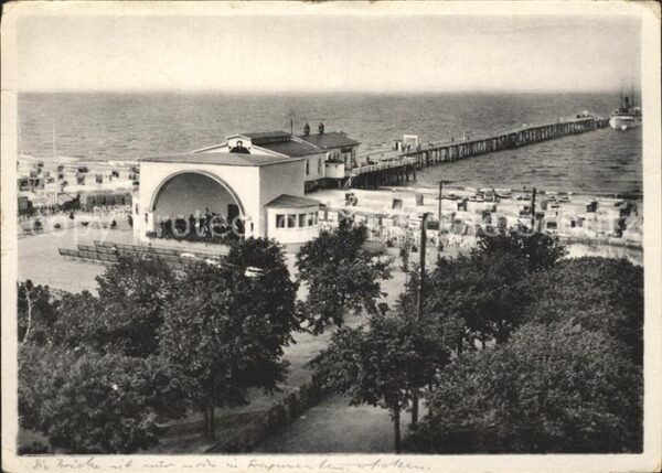 Zinnowitz Ostseebad Kurplatzanlagen mit Seebrücke