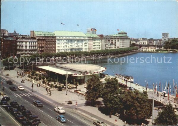 Hamburg Jungfernstieg und Alsterpavillon