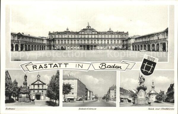 Rastatt Stadtkirche Rathaus Schloss