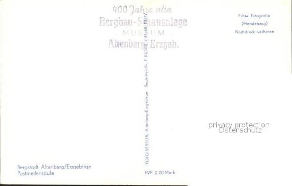 Altenberg Erzgebirge Postmeilensäule – Bild 2