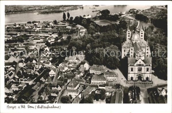 Speyer Rhein Fliegeraufnahme Dom