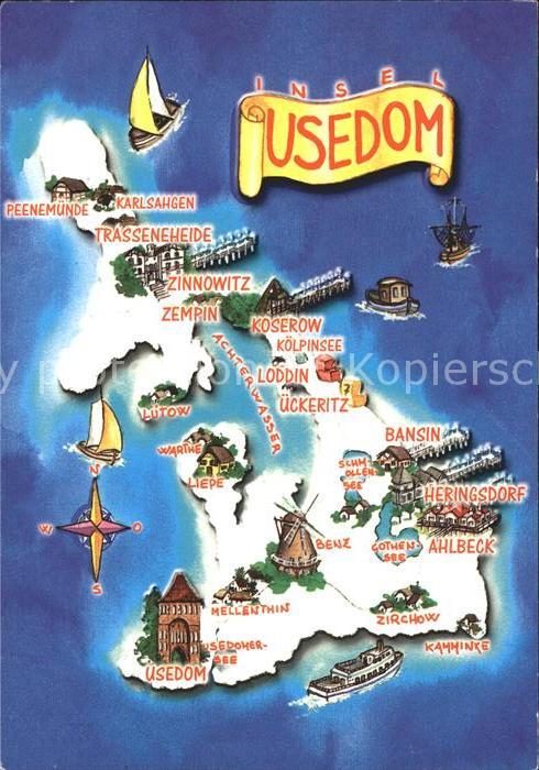 Usedom Landkarte