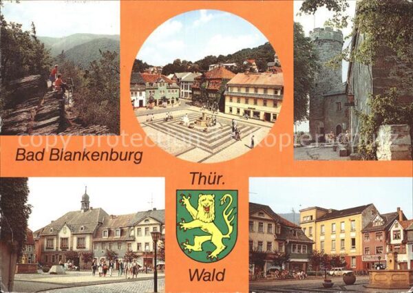 Bad Blankenburg Markt Rathaus Burgruine Greifenstein