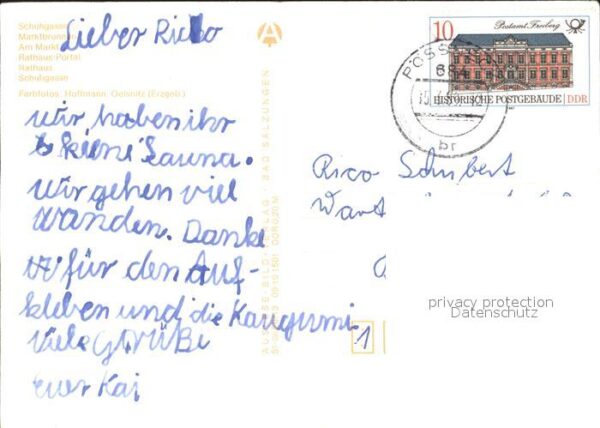 Poessneck Schuhgasse Marktbrunnen Markt Rathaus – Bild 2