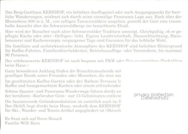 Seebach Ottenhoefen Schwarzwald Berg- Gasthaus Kernhof – Bild 2
