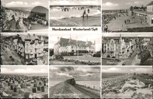 Westerland Sylt Promenade Dünen Hindenburg-Damm Kurhaus