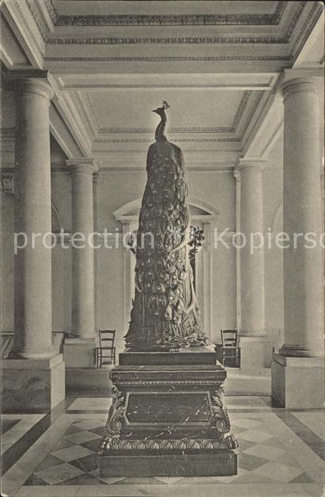 Herrenchiemsee Königliches Schloss Vestibül mit Pfauen