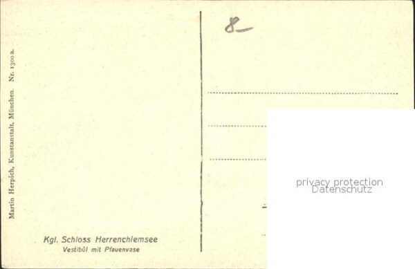 Herrenchiemsee Königliches Schloss Vestibül mit Pfauen – Bild 2