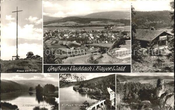 Viechtach Bayerischer Wald Kreuz am Pröller Skihütte Kraftwerk Höl