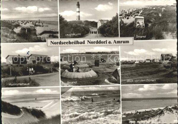 Norddorf Amrum Leuchtturm Strand Dünen Kurmittelhaus