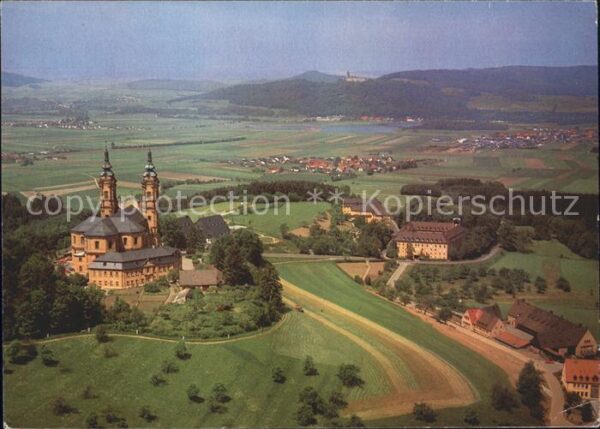 Vierzehnheiligen Fliegeraufnahme Basilika mit Maintal
