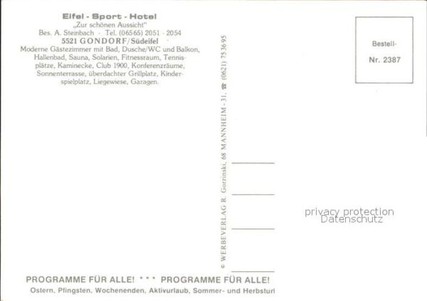 Gondorf Bitburg Fliegeraufnahme Eifel-Sport-Hotel – Bild 2