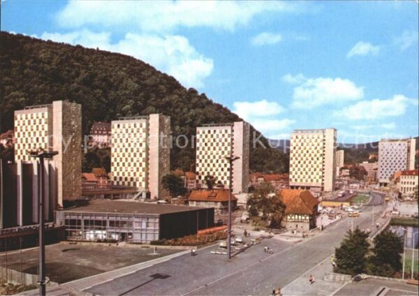 Suhl Thueringer Wald Wilhelm Pieck Strasse Hochhäuser