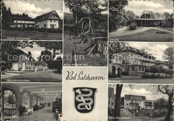 Bad Salzhausen Saline Kurhaus Barockhäuschen Hotel-Tan