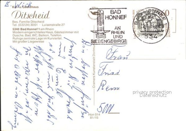 Bad Honnef Kur- und Gästehaus Ditscheid – Bild 2