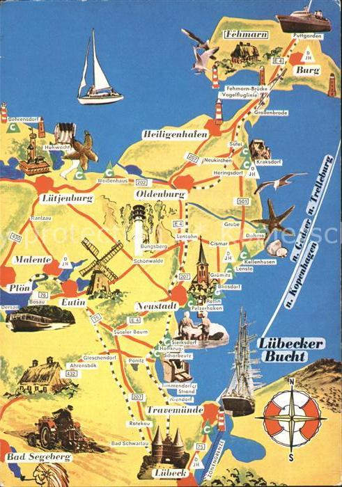 Luebeck Landkarte Lübecker Bucht