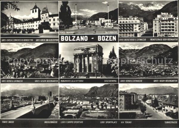Bozen Suedtirol Ponte Talvera Siegesdenkmal Turinstrass