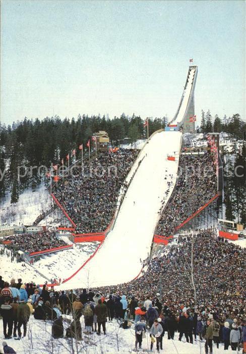 Oslo Norwegen Holmenkollen Skisprungschanze