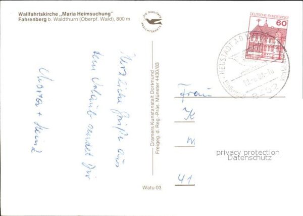Fahrenberg Oberpfalz Fliegeraufnahme Wallfahrtskirche Maria – Bild 2
