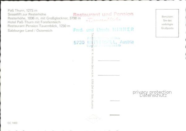 Pass Thurn Sessellift Resterhöhe Hotel Paß-Thurn R – Bild 2