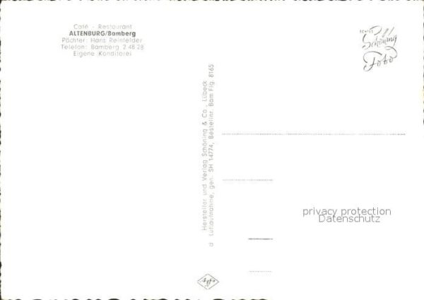 Bamberg Caf´Restaurant Altenburg Fliegeraufnahm – Bild 2