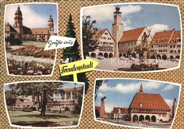 Freudenstadt Evangelische Stadtkirche Neptunbrunnen