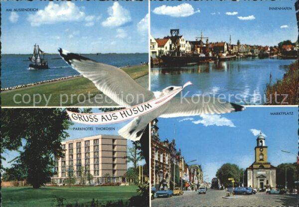 Husum Nordfriesland Marktplatz  Innenhafen Aussendeich Park
