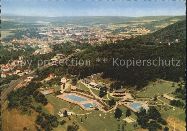 Bad Kissingen Terrassen-Schwimmbad Fliegeraufnahme