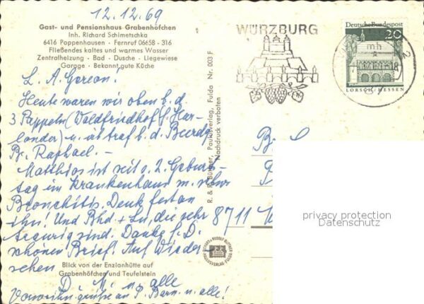 Poppenhausen Wasserkuppe Gast- Pensionshaus Grabenhofchen Teufel – Bild 2