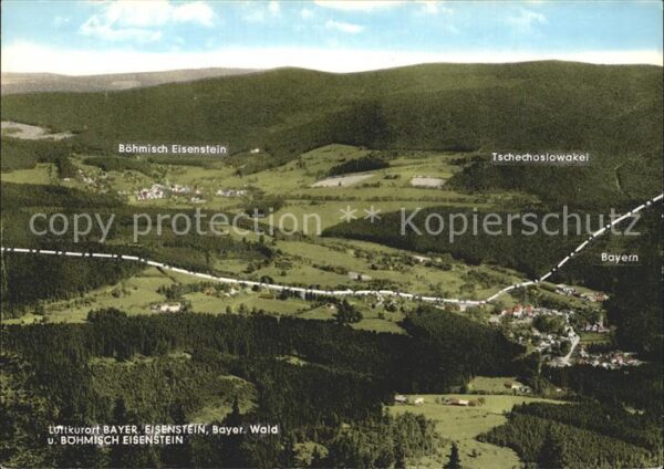Bayerisch Eisenstein Fliegeraufnahme Tschechoslowakei Böhmis