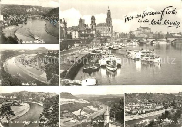 Bad Schandau Weisse Flott Festung Königstein Rathen