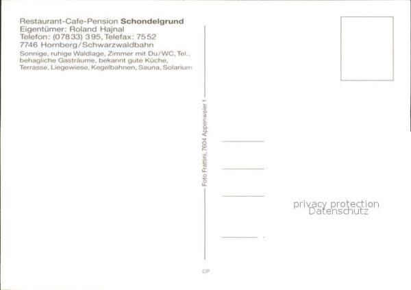 Hornberg Schwarzwald Restaurant-Pension Schondelgrund – Bild 2
