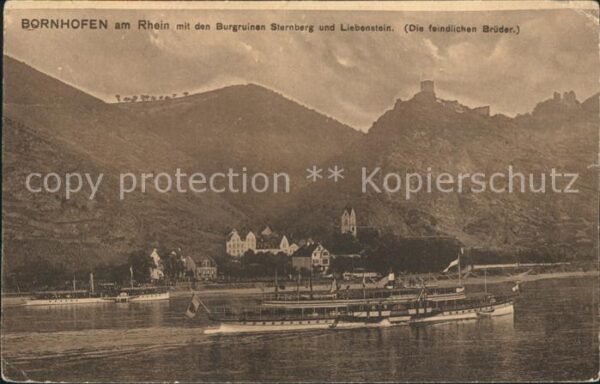 Bornhofen Kamp mit Burgruine Sternberg und Liebenstein