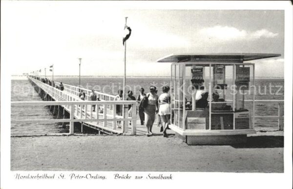 St Peter-Ording Seebrücke zur Sandbank