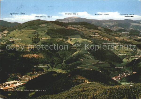 Atzenbach Zell im Wiesental Blick vom Turm der Ho
