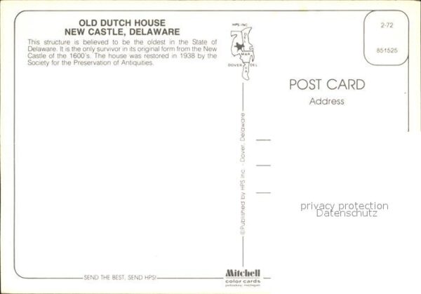 New Castle Delaware Old Dutch House – Bild 2