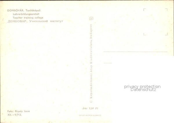 Dombovar Lehrerbildungsanstalt – Bild 2