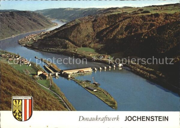 Engelhartszell Donau Oberoesterreich Fliegeraufnahme Donaukraftwerk Jochenst